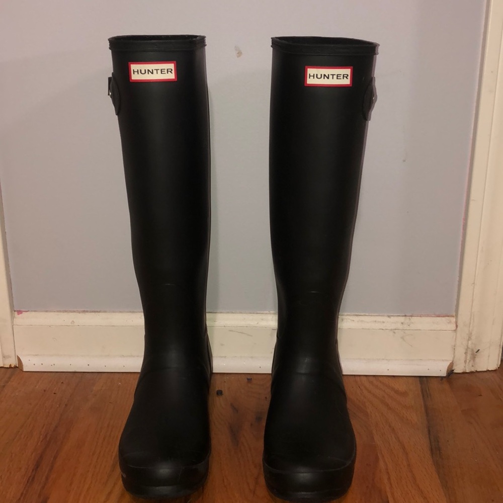 Hunter black original Tall rain boots